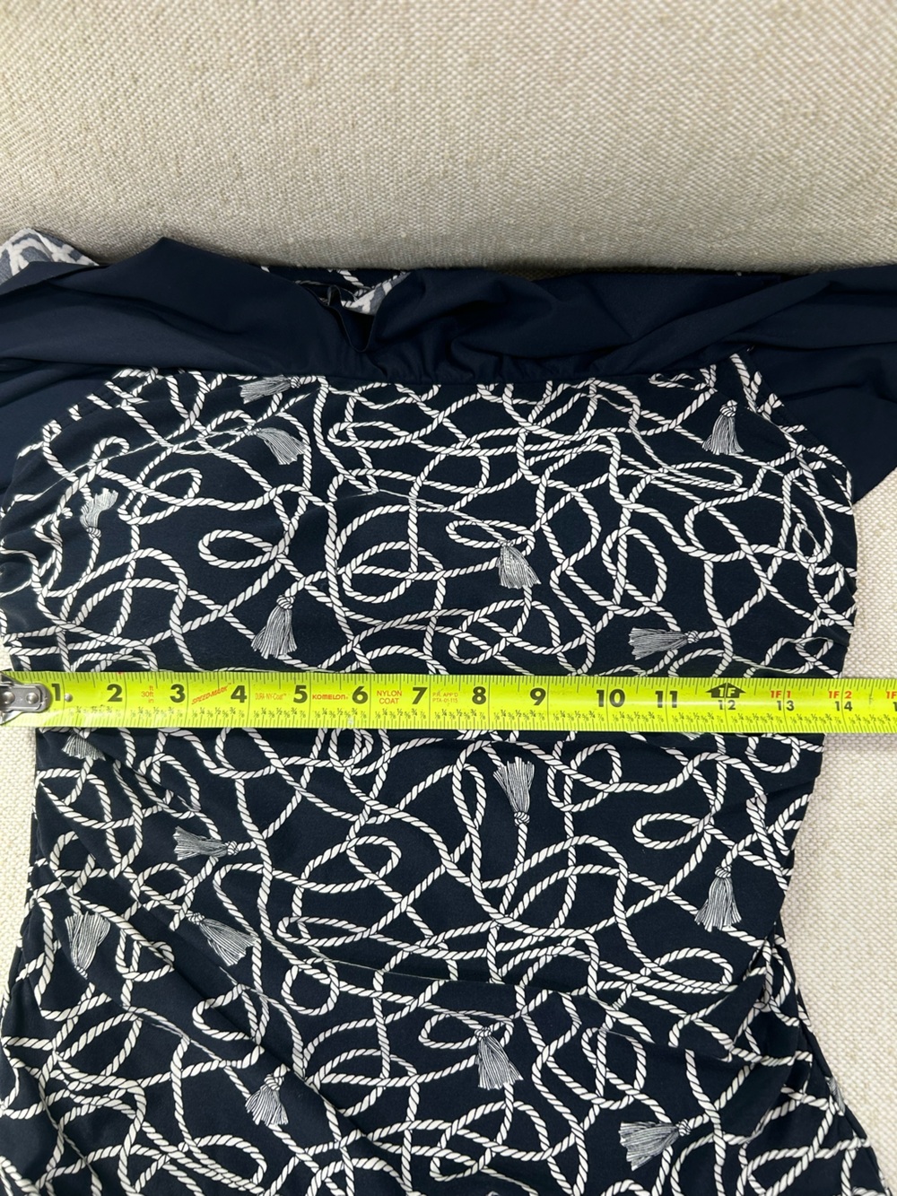 Michael Kors Nautical Twisted Rope Off The Shoulder One Piece Swimsuit Size 14 - Picture 9 of 9